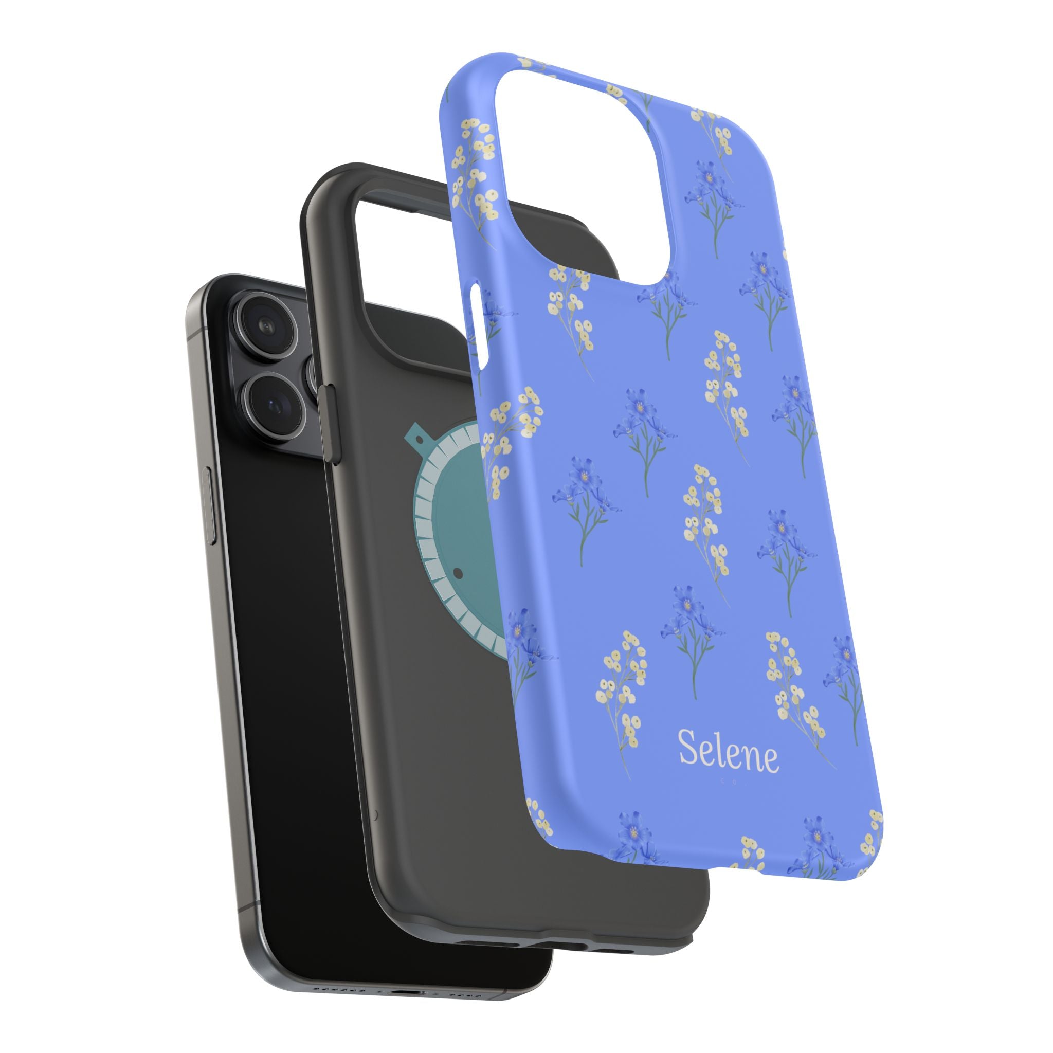 Selene Co. - Pastel Blue Floral Case