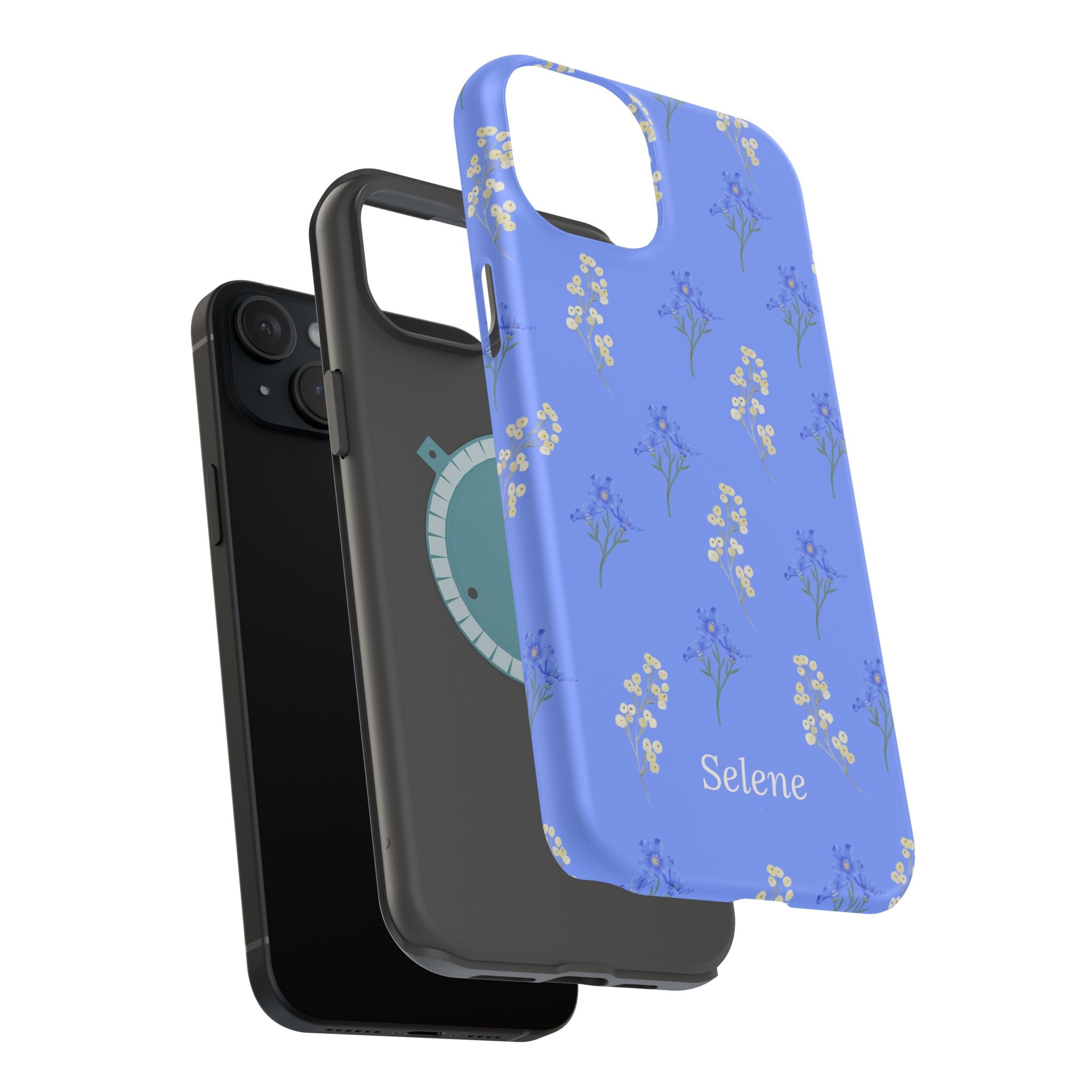 Selene Co. - Pastel Blue Floral Case