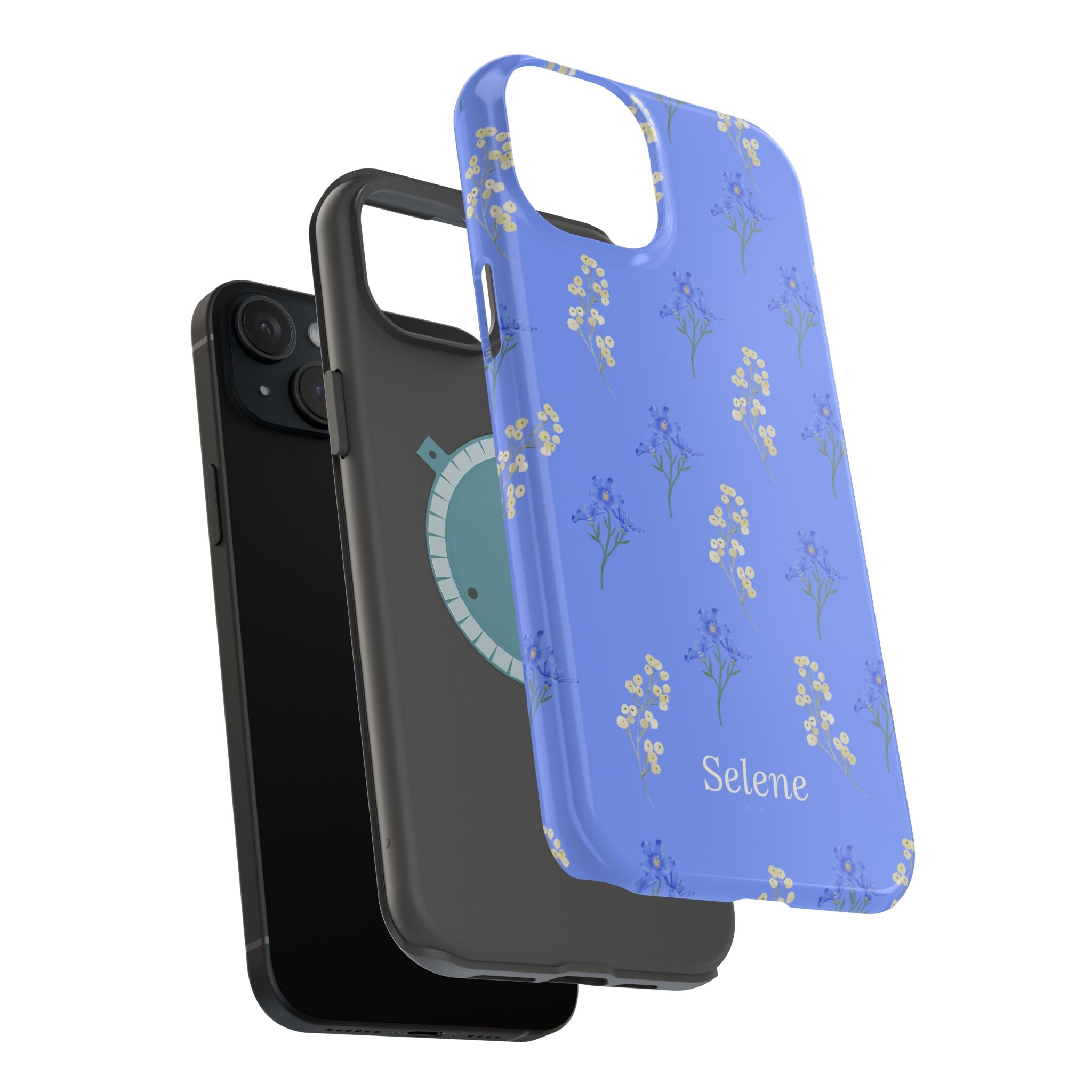 Selene Co. - Pastel Blue Floral Case